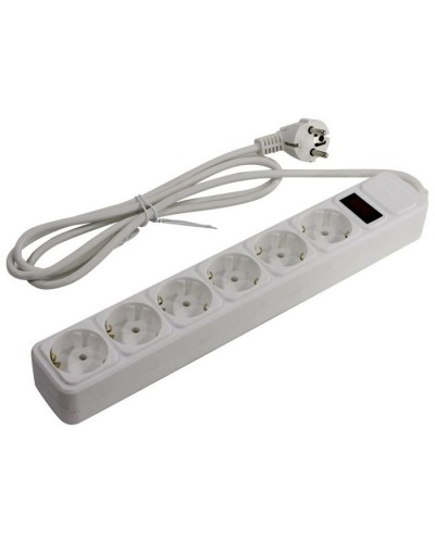 SP6W-130. Сетевой фильтр 6 розеток, 3м, белый. 5bites в Комсомольске-на-Амуре