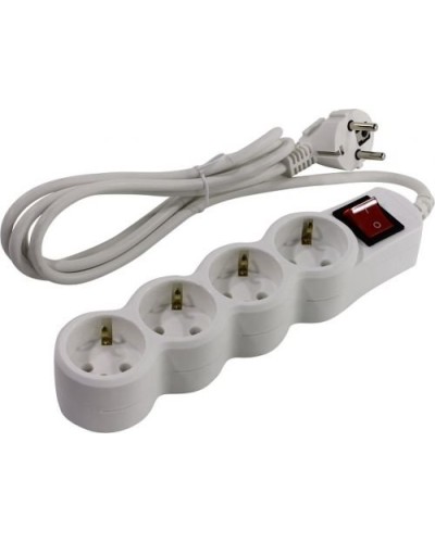 SP4W-130. Сетевой фильтр 4 розетки, 3м, белый. 5bites в Комсомольске-на-Амуре