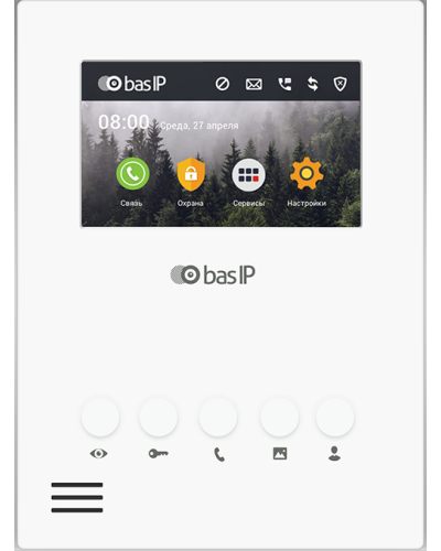 AU-04LA (AU-04L) WHITE. Монитор IP-домофона. BAS-IP в Комсомольске-на-Амуре