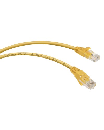 PC-UTP-RJ45-Cat.6-1.5m-YL (8706c), желтый. Патч-корд медный. CABEUS в Комсомольске-на-Амуре