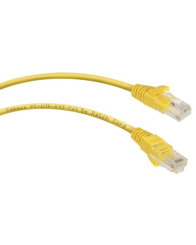 PC-UTP-RJ45-Cat.5e-1.5m-YL (7695c), желтый. Патч-корд медный. CABEUS в Комсомольске-на-Амуре