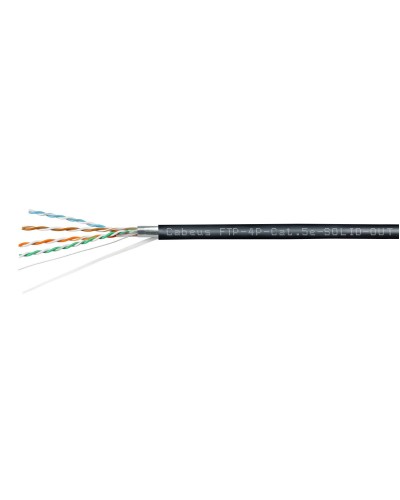 FTP-4P-Cat.5e-SOLID-OUT-PE-UV-100 (11792c-5). Кабель «витая пара» (LAN) для структурированных систем связи. CABEUS в Комсомольске-на-Амуре