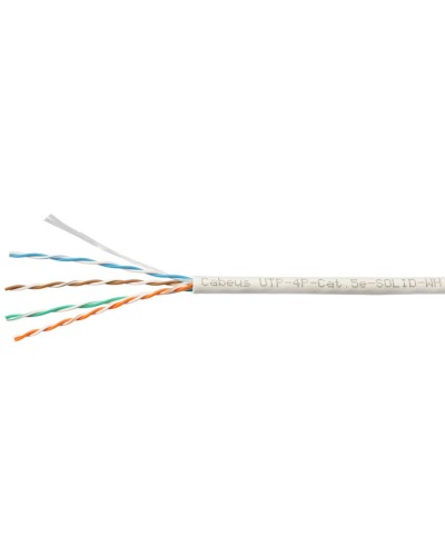 UTP-4P-Cat.5e-SOLID-WH-100 (7471c-5). Кабель «витая пара» (LAN) для структурированных систем связи. CABEUS в Комсомольске-на-Амуре