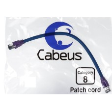 PC-SSTP-RJ45-Cat.8-5m-LSZH (9705c), серый. Патч-корд медный. CABEUS