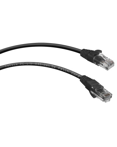 PC-UTP-RJ45-Cat.5e-0.15m-BK (8990c), чёрный. Патч-корд медный. CABEUS в Комсомольске-на-Амуре