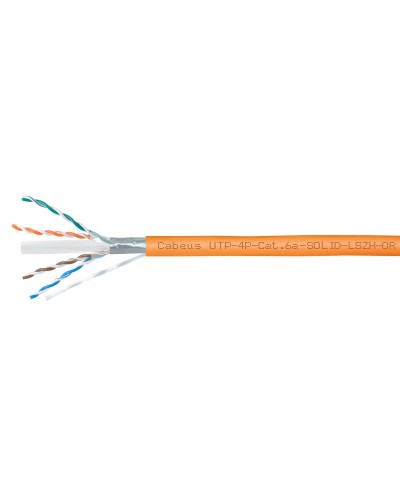 UTP-4P-Cat.6a-SOLID-LSZH-OR (11374c). Кабель «витая пара» (LAN) для структурированных систем связи. CABEUS в Комсомольске-на-Амуре