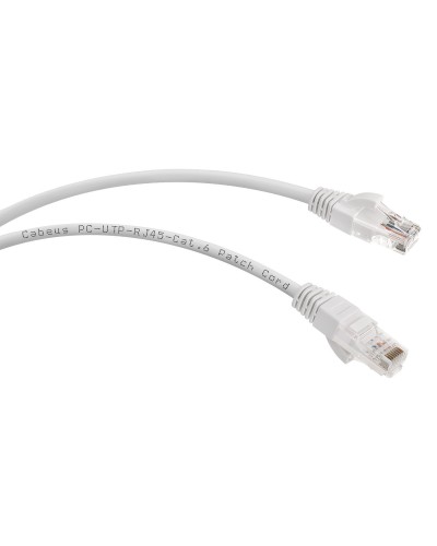 PC-UTP-RJ45-Cat.6-0.3m-WH (8668c), белый. Патч-корд медный. CABEUS в Комсомольске-на-Амуре