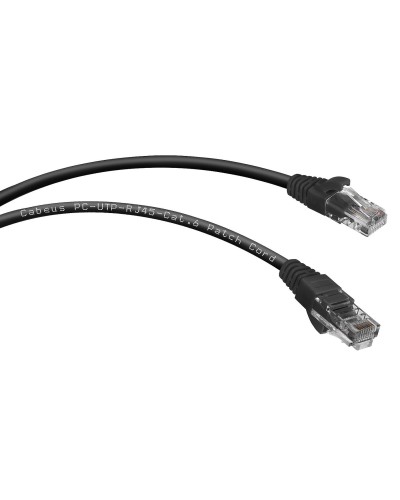PC-UTP-RJ45-Cat.6-0.3m-BK (8661c), чёрный. Патч-корд медный. CABEUS в Комсомольске-на-Амуре