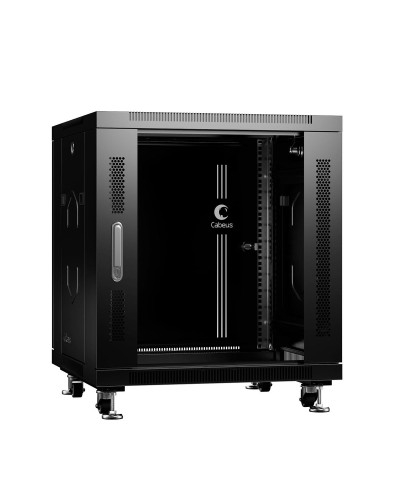 SH-05C-12U60/80-BK (8570c). Шкаф телекоммуникационный 19 напольный 12U. CABEUS в Комсомольске-на-Амуре