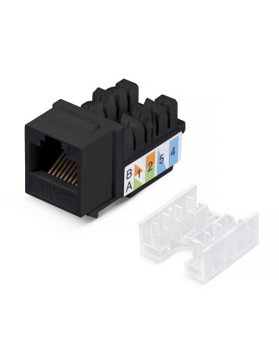 KJ-RJ45-Cat.6-90-SW-BK (10102c). Вставка Keystone Jack RJ-48. CABEUS в Комсомольске-на-Амуре