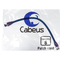 PC-SSTP-RJ45-Cat.8-2m-LSZH (9703c), серый. Патч-корд медный. CABEUS