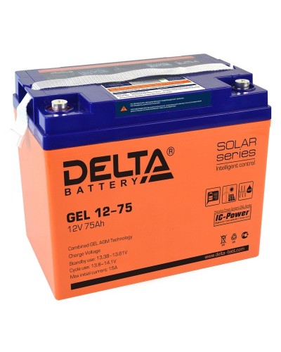 Delta GEL 12-75. Аккумулятор герметичный свинцово-кислотный. Delta в Комсомольске-на-Амуре