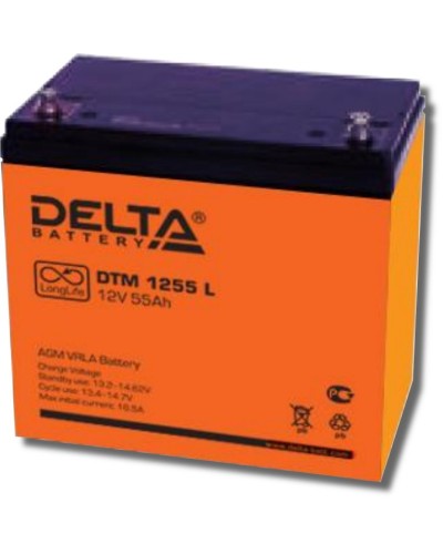 Delta DTM 1255 L. Аккумулятор герметичный свинцово-кислотный. Delta в Комсомольске-на-Амуре