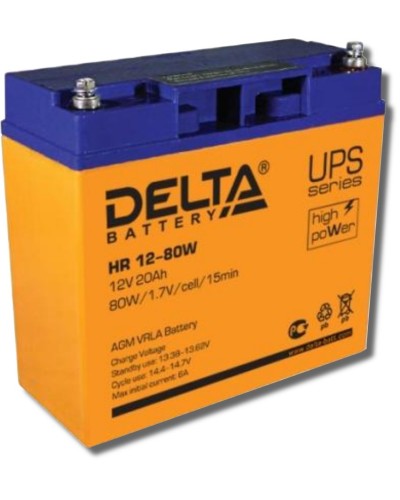 Delta HR 12-80 W. Аккумулятор герметичный свинцово-кислотный. Delta в Комсомольске-на-Амуре