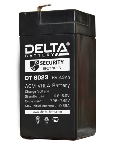 Delta DT 6023 (75мм). Аккумулятор герметичный свинцово-кислотный. Delta в Комсомольске-на-Амуре