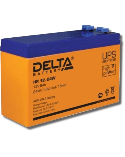 Delta HR 12-24 W. Аккумулятор герметичный свинцово-кислотный. Delta в Комсомольске-на-Амуре