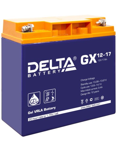 Delta GX 12-17. Аккумулятор герметичный свинцово-кислотный. Delta в Комсомольске-на-Амуре