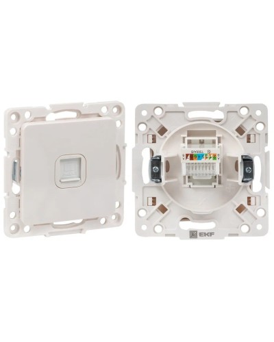 Стокгольм Механизм Розетки RJ-45 1-местной (EYK01-035-10). Механизм Розетки RJ-45 1-местной. EKF в Комсомольске-на-Амуре