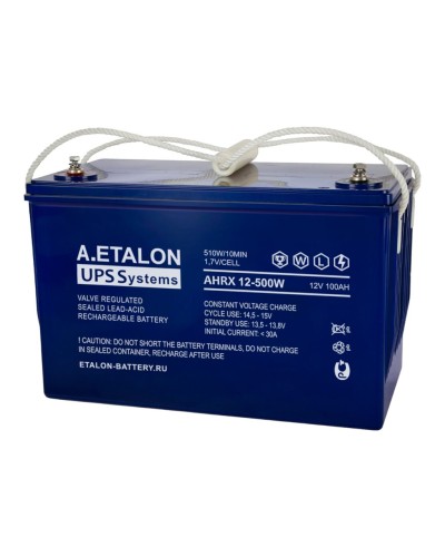 A.ETALON AHRX 12-500W (100). Аккумулятор герметичный свинцово-кислотный. ETALON в Комсомольске-на-Амуре