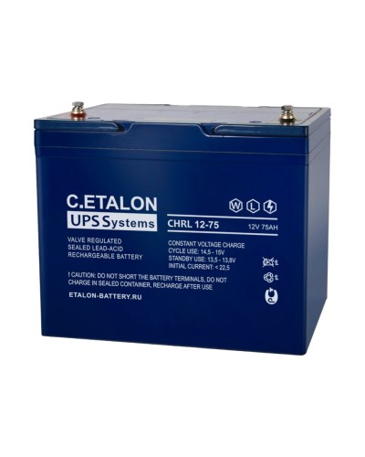 C.ETALON CHRL 12-75. Аккумулятор герметичный свинцово-кислотный. ETALON в Комсомольске-на-Амуре