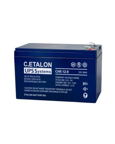 C.ETALON CHR 12-9. Аккумулятор герметичный свинцово-кислотный. ETALON в Комсомольске-на-Амуре