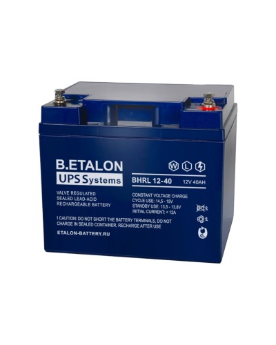 B.ETALON BHRL 12-40. Аккумулятор герметичный свинцово-кислотный. ETALON в Комсомольске-на-Амуре