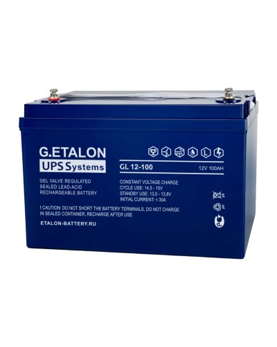 G.ETALON GL 12-100. Аккумулятор герметичный свинцово-кислотный. ETALON в Комсомольске-на-Амуре