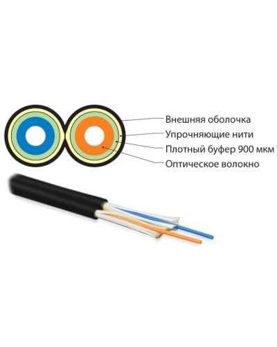 FO-D3-IN-50-2-LSZH-BK. Кабель волоконно-оптический многомодовый. Hyperline в Комсомольске-на-Амуре