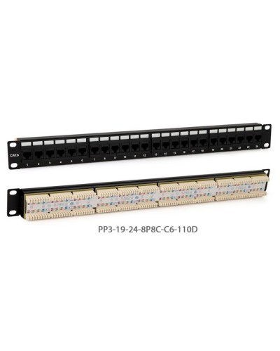 PP3-19-24-8P8C-C6-110D. Патч-панель 19. Hyperline в Комсомольске-на-Амуре