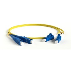 FC-D2-9-LC/UR-SC/UR-H-1.5M-LSZH-YL. Патч-корд волоконно-оптический одномодовый. Hyperline