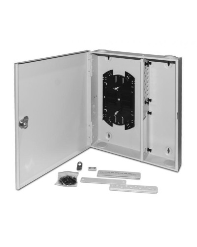 FO-WBX-4xSLT-W140H42-32UN-GY. Кросс оптический настенный. Hyperline в Комсомольске-на-Амуре