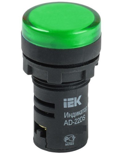 Лампа AD22DS (LED) матрица D22мм зеленый 230В (BLS10-ADDS-230-K06). Светосигнальный индикатор. IEK в Комсомольске-на-Амуре