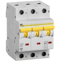 ВА47-60M 3P C 50А 6кА KARAT (MVA31-3-050-C). Автоматический выключатель. IEK