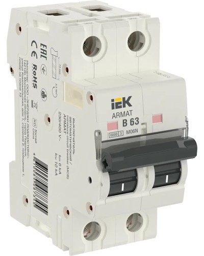 M06N 2P B 63А 6кА ARMAT (AR-M06N-2-B063). Автоматический выключатель. IEK в Комсомольске-на-Амуре
