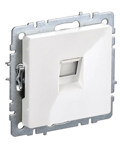 Розетка RJ45 РК10-БрБ кат.5E, белая BRITE (BR-K10-1-K01). Розетка компьютерная. IEK в Комсомольске-на-Амуре