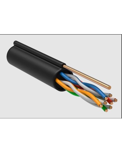 GENERICA U/UTP 5E 24AWG 4PR LDPE трос черный (BC3-C5E04-159-305-R-G). Кабель «витая пара» (LAN) для структурированных систем связи. IEK в Комсомольске-на-Амуре