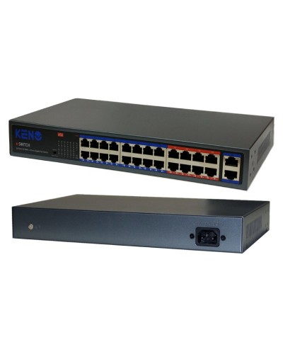KN-SW2402POE+. Коммутатор с питанием по PoE. KENO в Комсомольске-на-Амуре