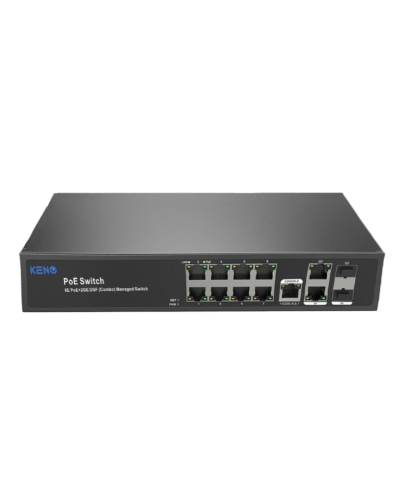 KN-SW802SFP/M2. Коммутатор с питанием по PoE. KENO в Комсомольске-на-Амуре