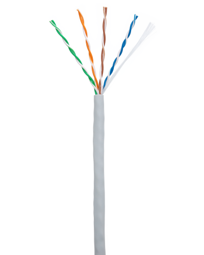 U/UTP 4pair, Cat5e, In, PVC (CCA-UU004-5E-PVC-GY). Кабель «витая пара» (LAN) для структурированных систем связи. NETLAN в Комсомольске-на-Амуре