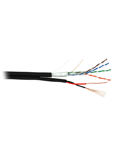 F/UTP 4pair, Cat5e, Out, PVC+PWR (EC-UF004-5E-PC050-PE-BK). Кабель «витая пара» (LAN) для структурированных систем связи. NETLAN в Комсомольске-на-Амуре