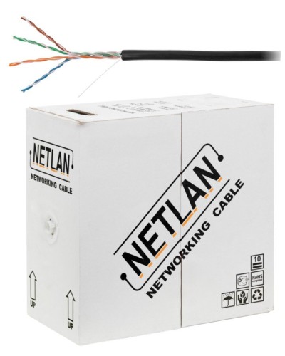 U/UTP 4pair, Cat5e, Out, PE, CCA (CCA-UU004-5E-PE-BK) . Кабель «витая пара» (LAN) для структурированных систем связи. NETLAN в Комсомольске-на-Амуре