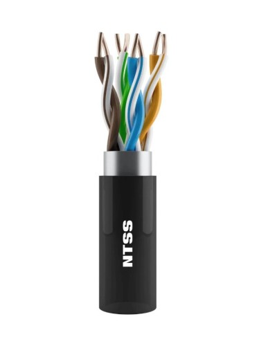 NTSS-OUT-UTP4-5Е-PE-BL кат.5E UTP 4 пары 24AWG PE внешний 305м черный. Кабель «витая пара» (LAN) для структурированных систем связи. NTSS в Комсомольске-на-Амуре