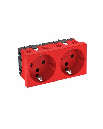 STD-D0 SRO2, (6120028). Розетка 0° двойная 2х2К+З, со шторками, 16А 250В красная. OBO Bettermann в Комсомольске-на-Амуре