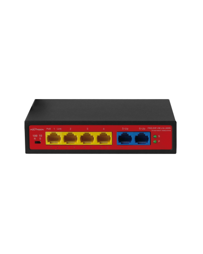 PND-04P-2M Lite (48W). Коммутатор неуправляемый 6-портовый с функцией PoE. Polyvision в Комсомольске-на-Амуре