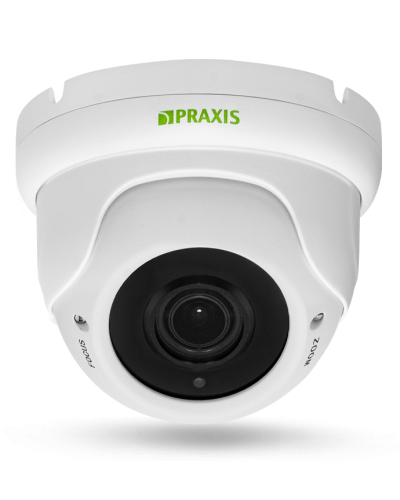 PP-7141IP 2.8-12 AUDIO. Видеокамера IP купольная. Praxis в Комсомольске-на-Амуре