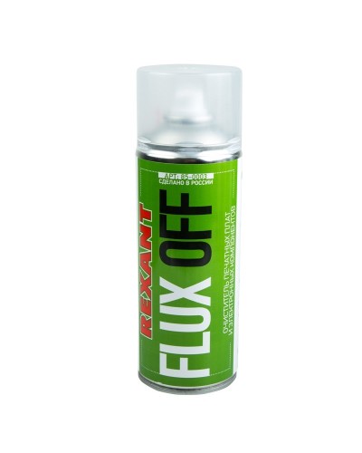 Очиститель печатных плат FLUX OFF, REXANT, 400 мл, аэрозоль (85-0003): Баллон с очистителем в Комсомольске-на-Амуре