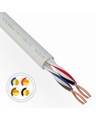 КПСВВнг(А)-LSLTx 2х2х0,75 REXANT (01-4876). Кабель для систем передачи данных пониженной пожароопасности c низким дымо- и газовыделением, с низкой токсичностью продуктов горения. Rexant в Комсомольске-на-Амуре