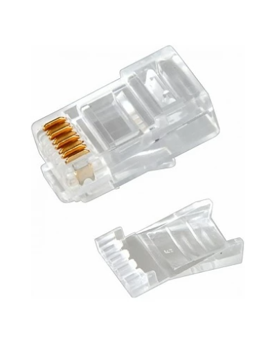 Разъем RJ-45(8P8C) под витую пару, UTP, CAT 6, с вставкой REXANT (05-1031). Разъем RJ-45. Rexant в Комсомольске-на-Амуре