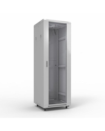 Шкаф телекоммуникационный 19 напольный 42U 600х800 мм, передняя дверь стекло, задняя дверь металл, RAL 7035 (состоит из 3 частей) (04-2306). Шкаф телекоммуникационный 19 напольный 42U. Rexant в Комсомольске-на-Амуре