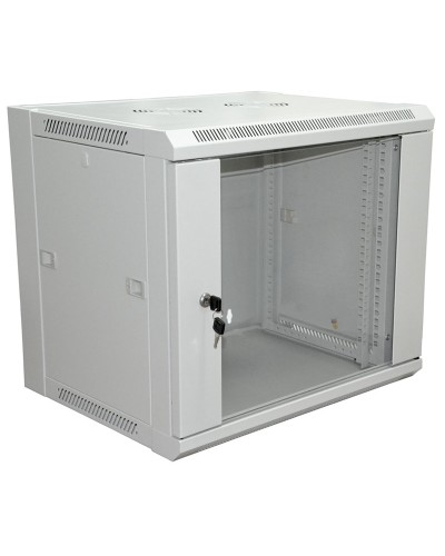 Шкаф телекоммуникационный 19 настенный 6U 600×600×370 мм (ШxГxВ) - передняя дверь стекло, боковые стенки съемные (разобранный), RAL 7035 (04-2220). Шкаф телекоммуникационный 19 настенный 6U. Rexant в Комсомольске-на-Амуре